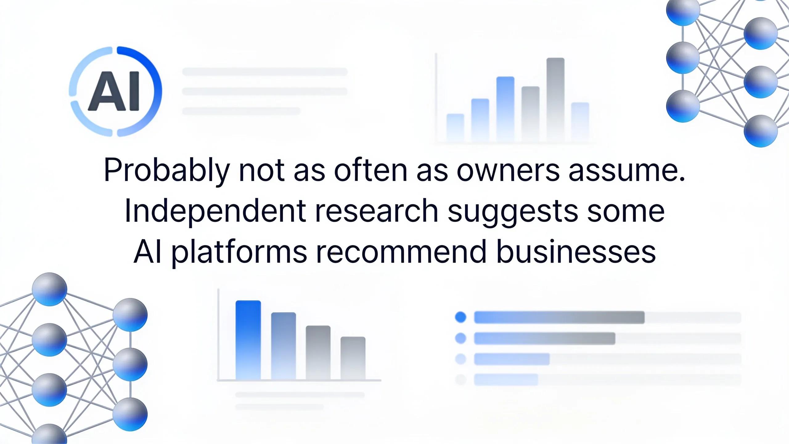 Probably not as often as owners assume. Independent research suggests some AI platforms recommend businesses